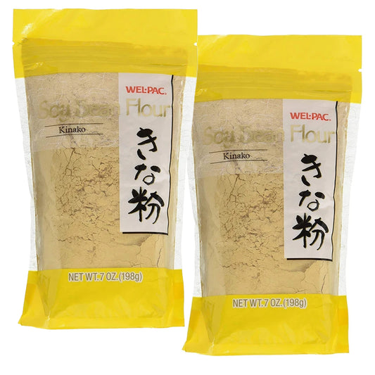 2 Packs Roasted Soy Bean Flour Soybean Powder for Soy Milk, Asian Cooking, rice Cake, Baking 7oz