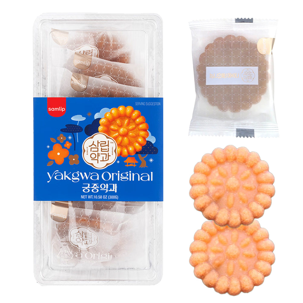 Korean Premium Snacks Individual Sweet Rice Yak Gwa Honey Cookies 10 PCS 300g 약과