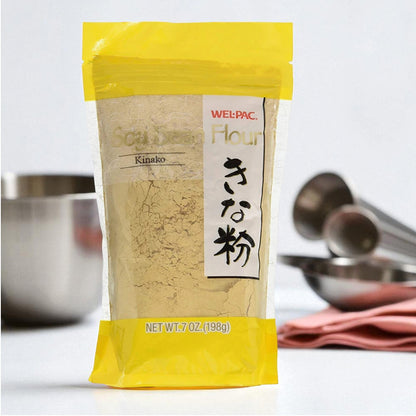 2 Packs Roasted Soy Bean Flour Soybean Powder for Soy Milk, Asian Cooking, rice Cake, Baking 7oz