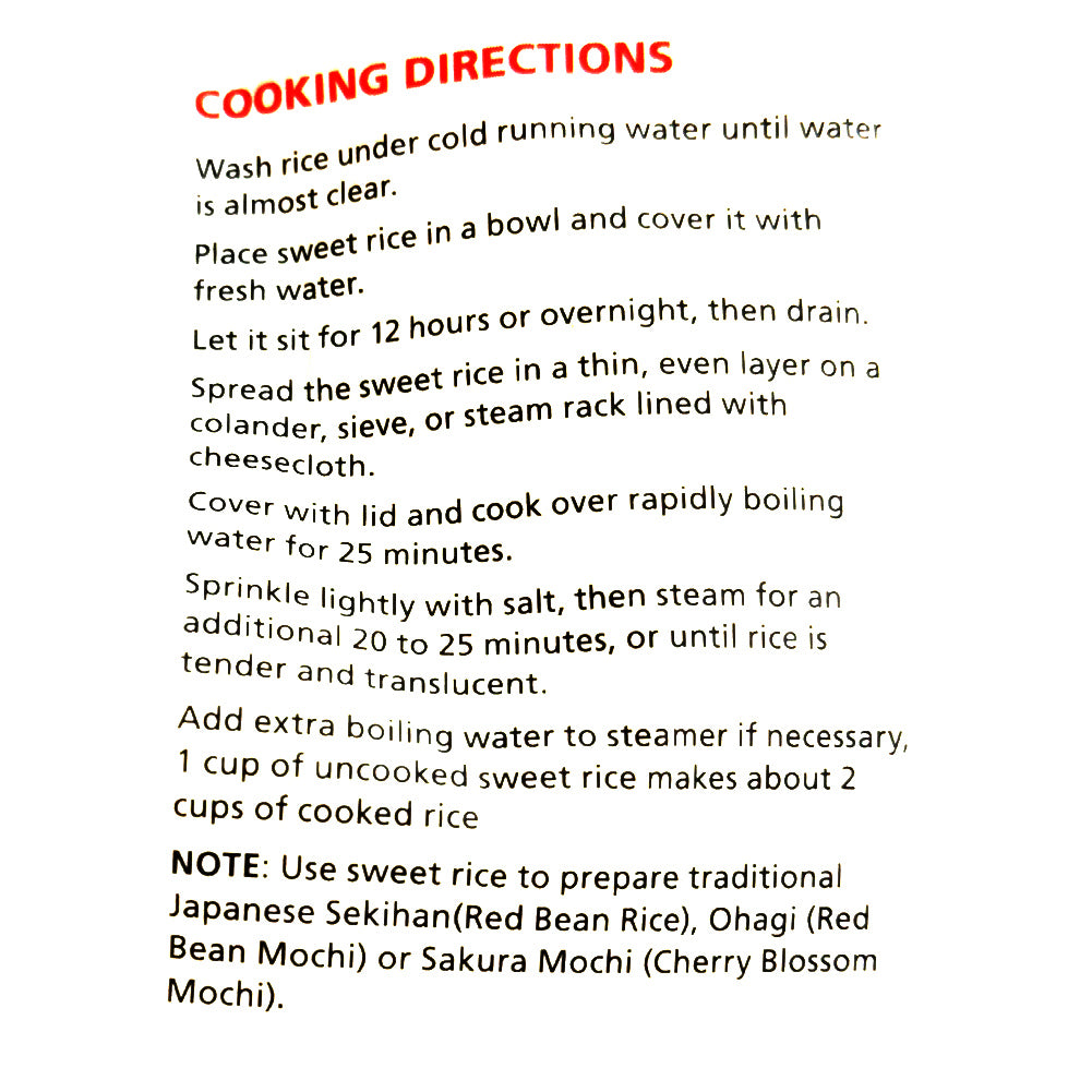 Premium Short Grain Sweet Mochi Rice Sweet Rice Glutinous Rice Sticky Rice 2lb